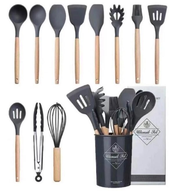 Kit de utensílios de cozinha 12 peças de  silicone - Image 2