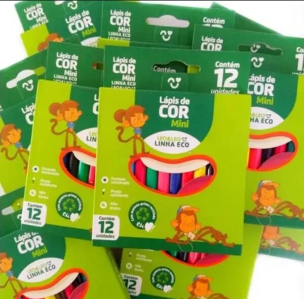 Ref.01 Lápis Leo e leo mini 12 cores